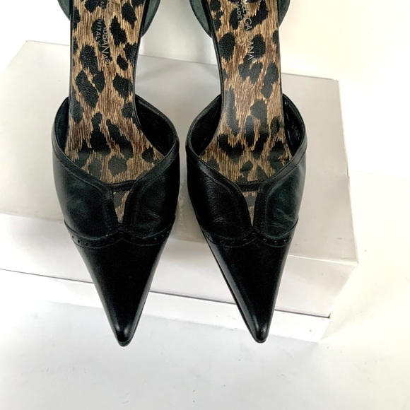 Dolce & Gabbana black heels  with ankle strap 37.5 - Picture 5 of 11